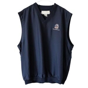 Cutter Buck Navy‎ Golf Vest Gaylord Opryland Spring House Embroidered XXL NWOT